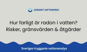 Hur farligt är radon i vatten? Svenskt Vattenprov informerar om risker, gränsvärden och åtgärder för Sveriges tryggaste vattenanalys.