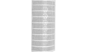 Cylindriskt ventilationsdon tilluft med perforerat mönster i rader.